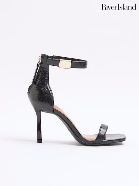 Negru - Sandale cu toc River Island (AC5967) | 150 LEI