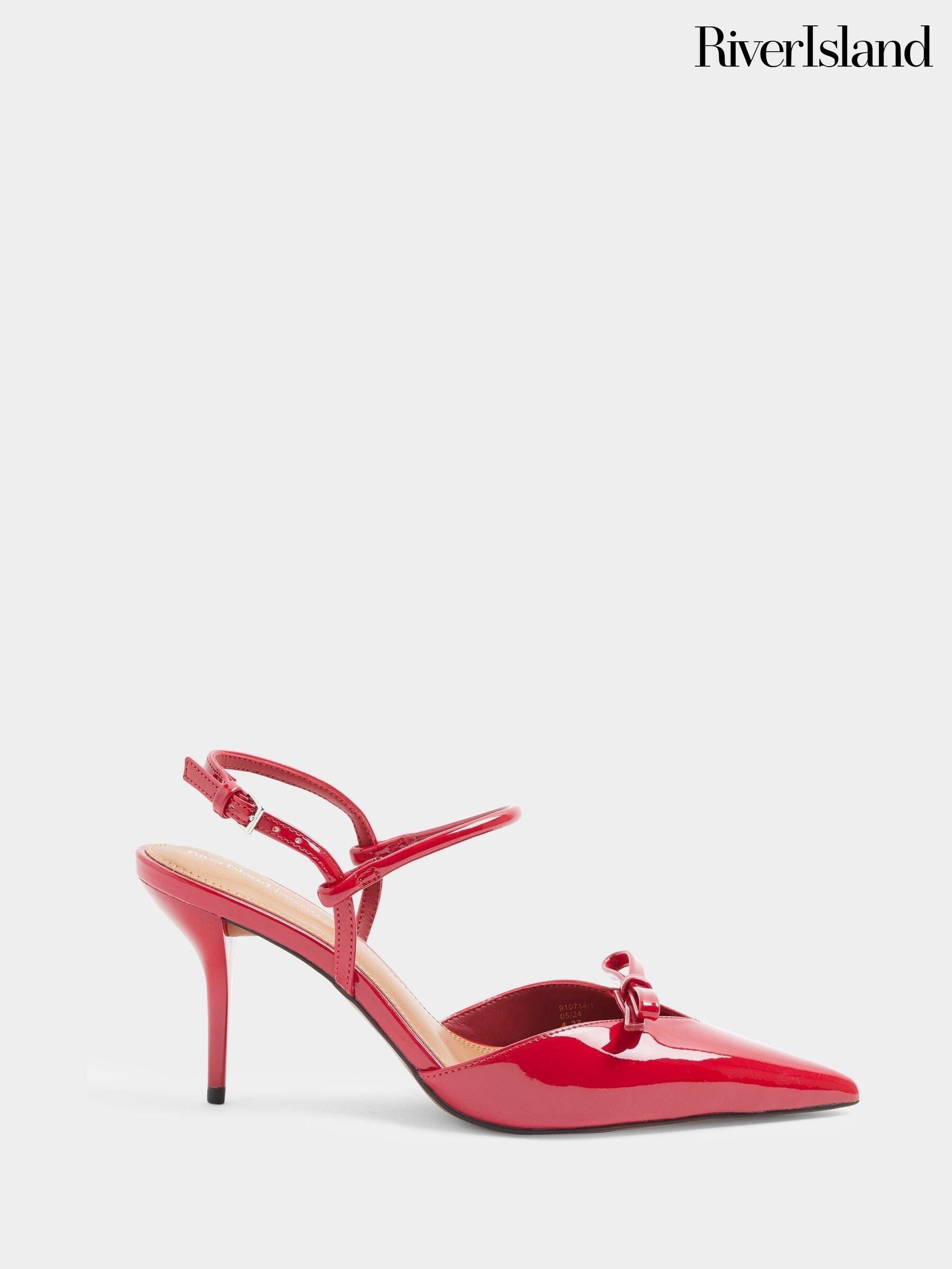 River Island Red Ankle Strapping High Footwear Next Luxembourg