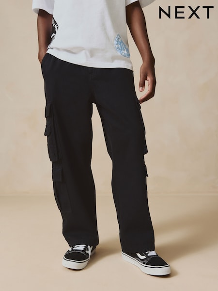 Чорний - Twill Woven 100% Cotton Cargo Trousers (3-16yrs) (AC6054) | 823 грн - 1 029 грн