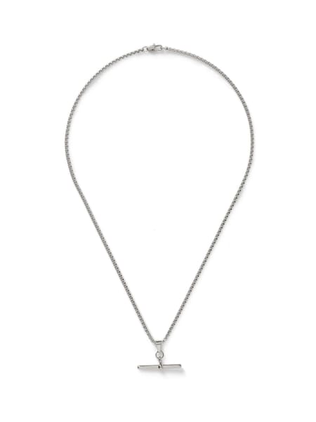Silver Tone Stainless Tbar Necklace (AC6088) | 31 €