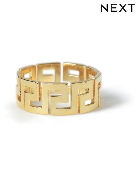Gold Tone Premium Greek Detailed Ring (AC6089) | AZN 40