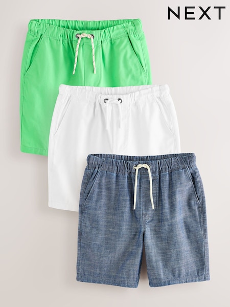 Green/Blue Regular Fit Pull-On Shorts 3 Pack (3-16yrs) (AC6124) | € 26 - € 47
