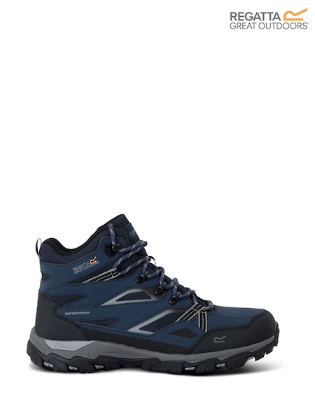 Blå - Regatta Mens Holcombe Iii Mid Waterproof Walking Boots (AC6132) | kr1 470