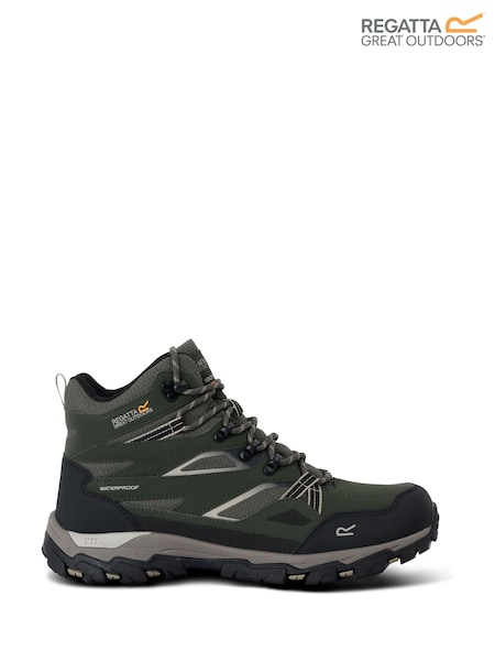 Vihreä - Regatta Mens Holcombe Iii Mid Waterproof Walking Boots (AC6133) | €110