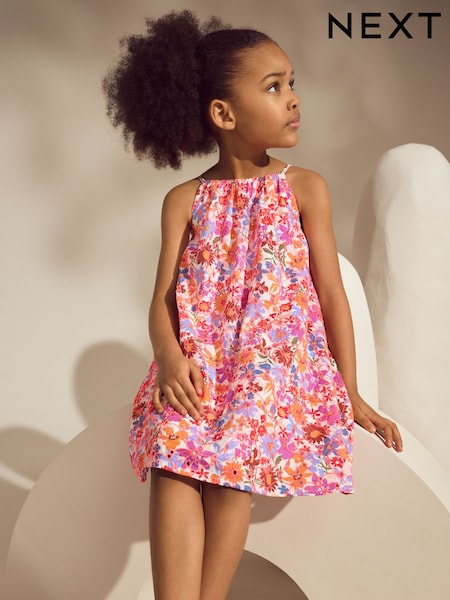Multi Floral Print Broderie Sundress (3-16yrs) (AC6205) | €33 - €40