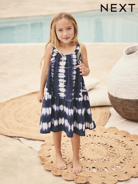 Blue Tie-dye Summer Dress (3-16yrs) (AC6215) | €22.50 - €29