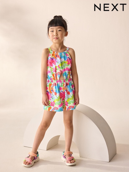 ألوان متعددة زهور - Wrap Detail Playsuit (3-16yrs) (AC6241) | ‏56 د.إ.‏ - ‏ 81‏ د.إ.