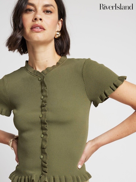 River Island Frill Knitted T-Shirt (AC6334) | 89 LEI
