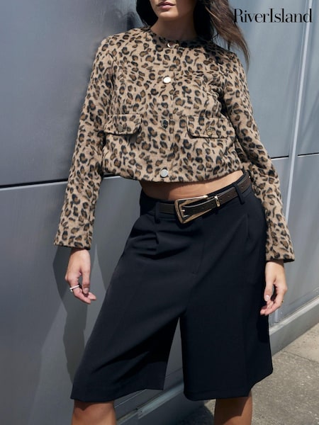 River Island Leopard Trophy Jacket (AC6380) | €77