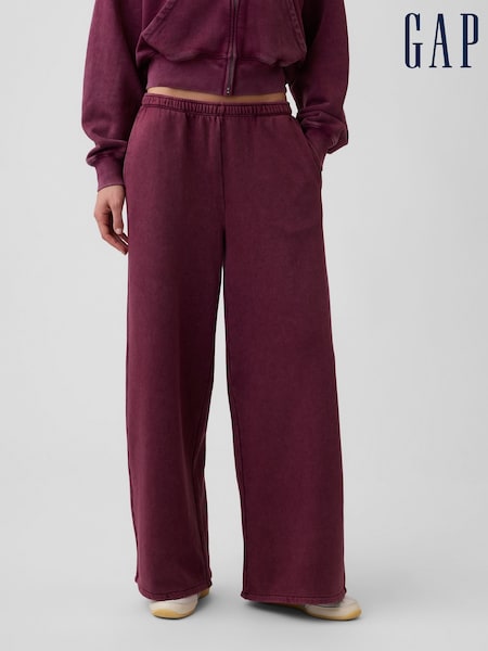 Burgundy Red - Gap Vintage Soft Baggy Wide-leg Joggers