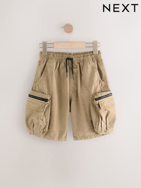 Tan Brown Baggy Pocket Cargo Shorts (3-16yrs) (AC6422) | €23 - €30