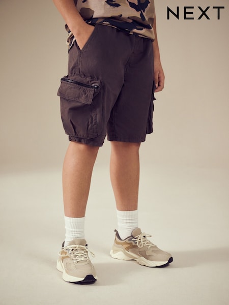 Charcoal Grey Baggy Pocket Cargo Shorts (3-16yrs) (AC6425) | R$ 155 - R$ 205