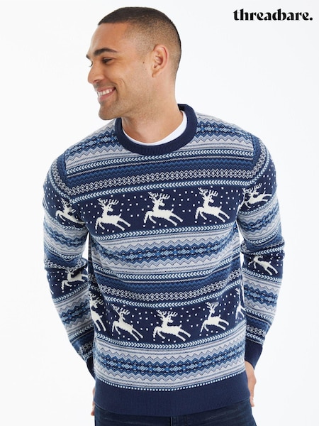 Threadbare Crew Neck Fairisle Pattern Christmas Jumper (AC6552) | ‏8 ر.ع.‏