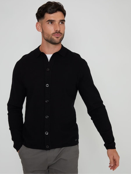 Negru - Threadbare Knitted Cu nasturi Mânecă lungă Cardigan (AC6568) | 135 LEI