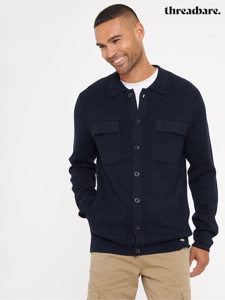 Mornarica - Threadbare Long Sleeve Knitted Shirt (AC6609) | € 37