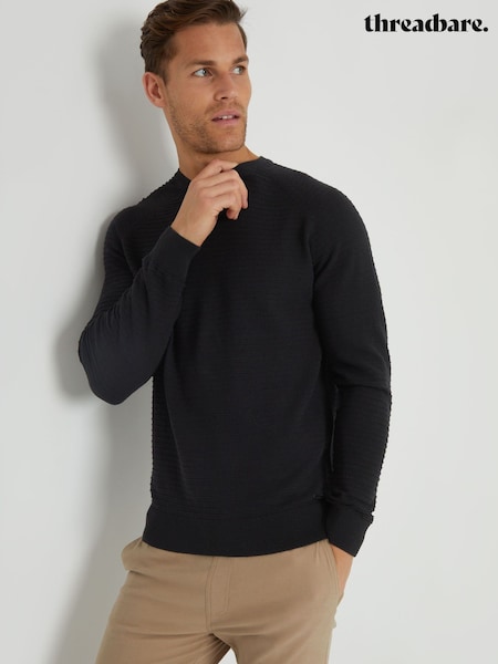 Threadbare Textured Stripe Knitted Crew Neck Jumper (AC6615) | 114 LEI
