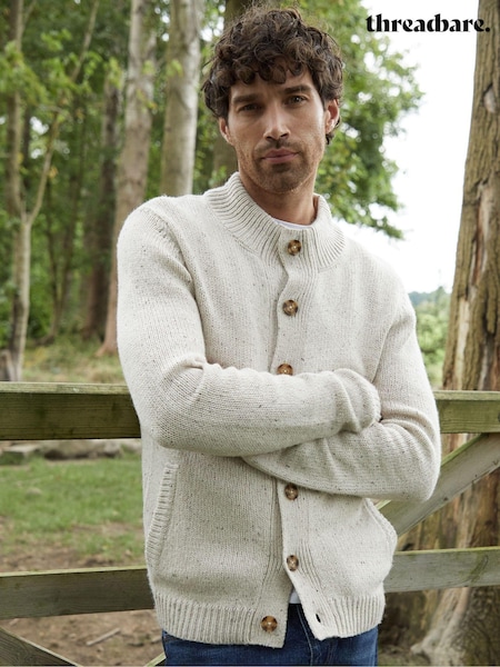 Threadbare Brown Button Up Knitted Cardigan Jacket (AC6662) | R$ 405