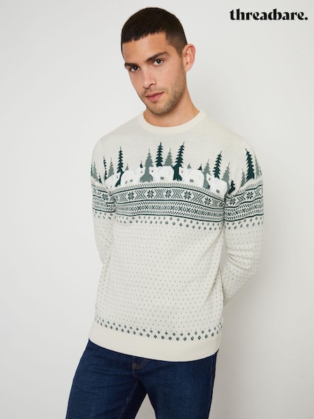 Threadbare Crew Neck Fairisle Pattern Christmas Jumper (AC6672) | ‏6 ر.ع.‏
