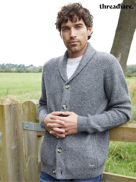 siva - Threadbare Shawl Collar Cardigan (AC6674) | € 39