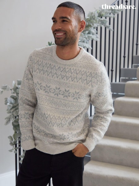 Threadbare Crew Neck Fairisle Pattern Christmas Jumper (AC6683) | ‏8 ر.ع.‏