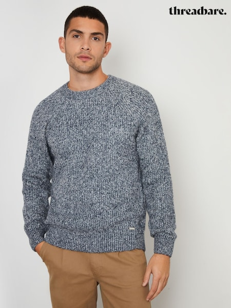 Threadbare Blue Raglan Sleeve Crew Neck Jumper (AC6710) | €35