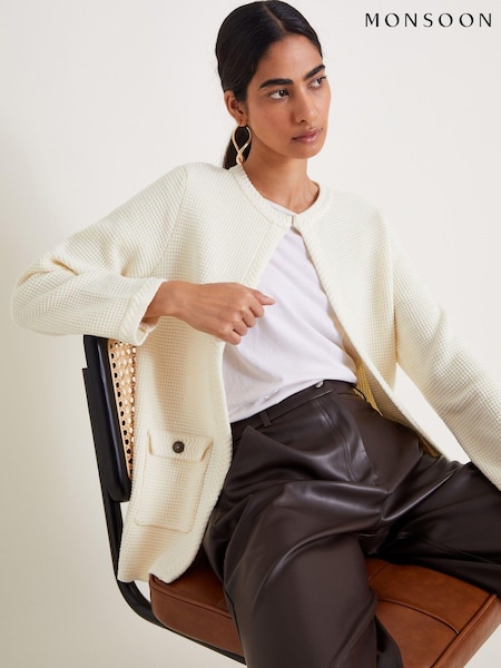 Monsoon Tabby Textured Open Front Cardigan (AC6862) | € 55