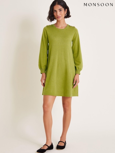 Monsoon Green Susie Swing Dress (AC6882) | €51