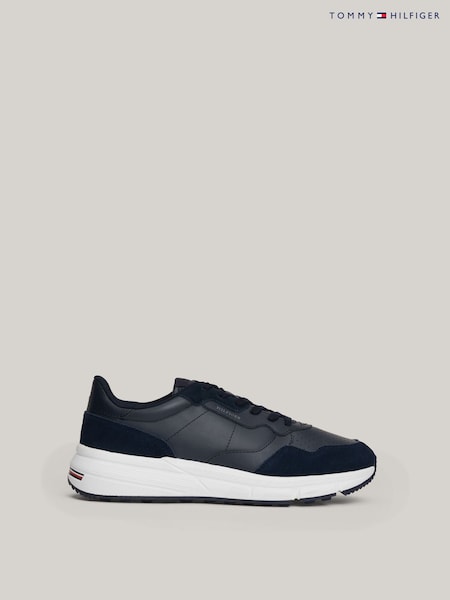 Tommy Hilfiger Blue Tommy Hilfiger Blue Faston Leather Mix Trainers (AC6906) | €157
