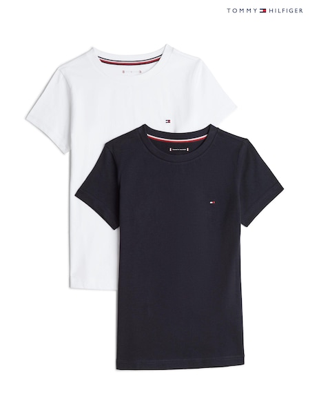Tommy Hilfiger Chalk White Short Sleeve Pyjama T-Shirts 2 Pack (AC6958) | €45