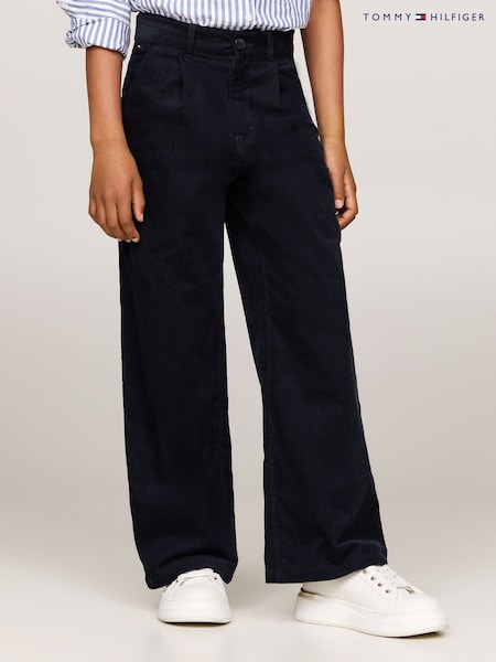 Tommy Hilfiger Blue Fine Corduroy Wide Leg 100% Cotton Trousers (AC6959) | 3,004 UAH