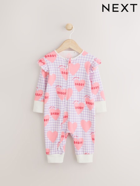 Lila Violetti - Family Baby Two Way Zip 100% Cotton Sleepsuit (0mths-2yrs) (AC6969) | €14 - €16
