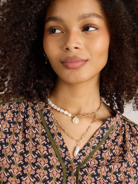 White Stuff Gold Tone Pearl Multi Layer Necklace (AC6979) | €30