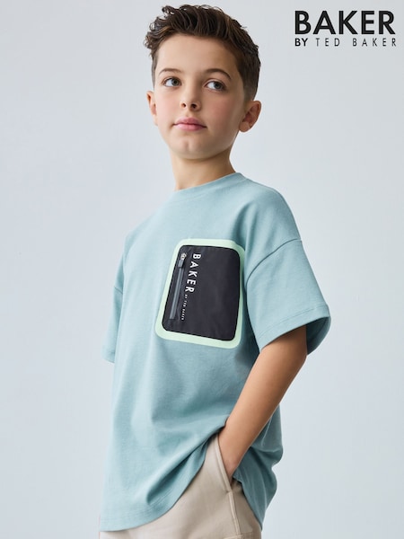 綠色 - Baker By Ted Baker Pocket 100% Cotton T-shirt (AC7011) | HK$185 - HK$226