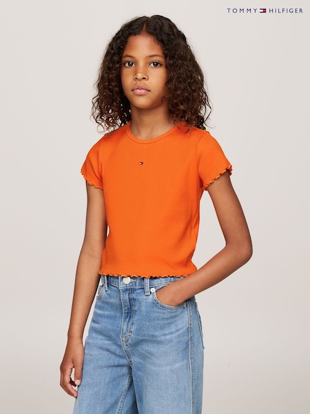 Tommy Hilfiger Essential Rib Short Sleeve Top (AC7086) | 104 LEI
