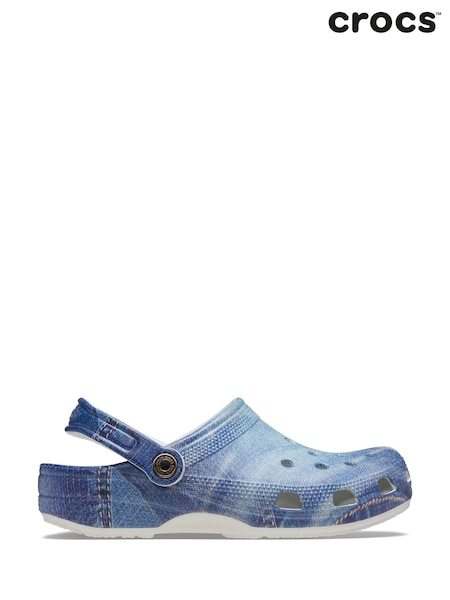 Crocs Classic Denim White Clogs (AC7140) | AED291