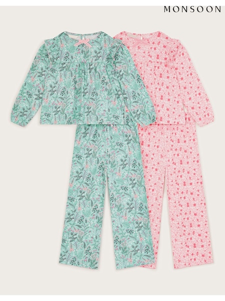 Monsoon Floral Jersey Pyjamas 2 Pack (AC7191) | 66 € - 72 €