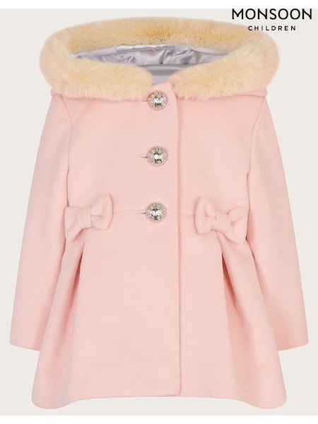Monsoon Baby Bow Hooded Coat (AC7207) | 387 LEI - 417 LEI