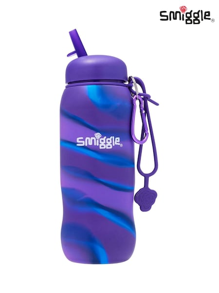 Smiggle Purple Freestyle Silicone Bottle 630ML (AC7256) | $21