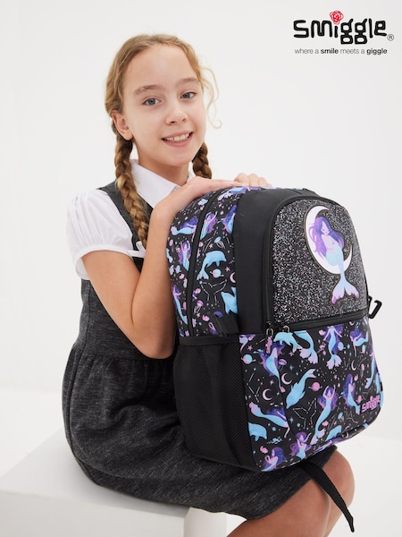 Smiggle Black Limitless Classic Attach Backpack (AC7273) | $58