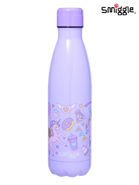 Smiggle Purple Fun Fair Wonder Insulated Steel Drink Bottle 500Ml (AC7291) | €23