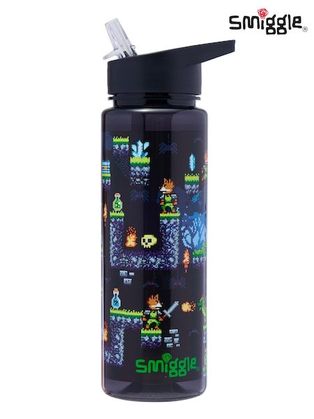 Smiggle Black Freestyle Spout Plastic Drink Bottle 650Ml (AC7317) | €16