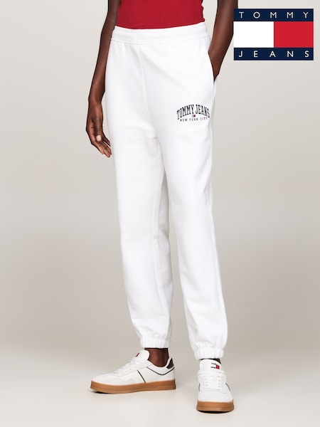 Tommy Jeans White Relaxed Varsity White Joggers (AC7356) | ₪402