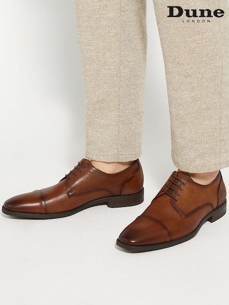 Rjava - Dune London Suffix Flex Sole Toecap Shoes (AC7367) | € 157