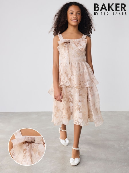 Baker by Ted Baker Pink Burnout Bow Dress (AC7369) | ‏347 د.إ.‏ - ‏ 377‏ د.إ.