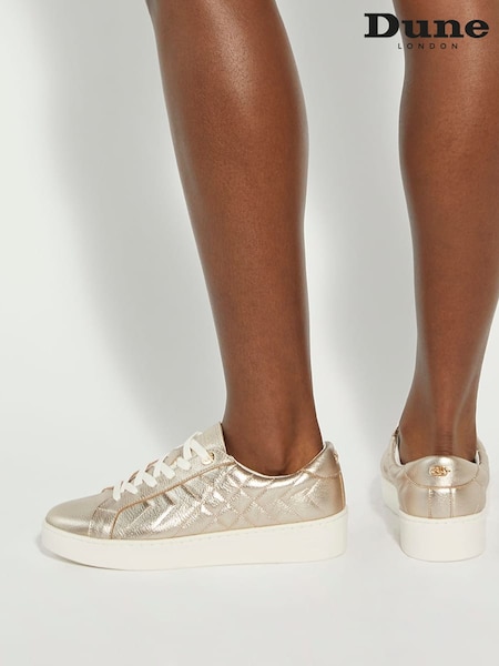 Золотой - Dune London Egent Quilted Cupsole Trainers (AC7375) | €105