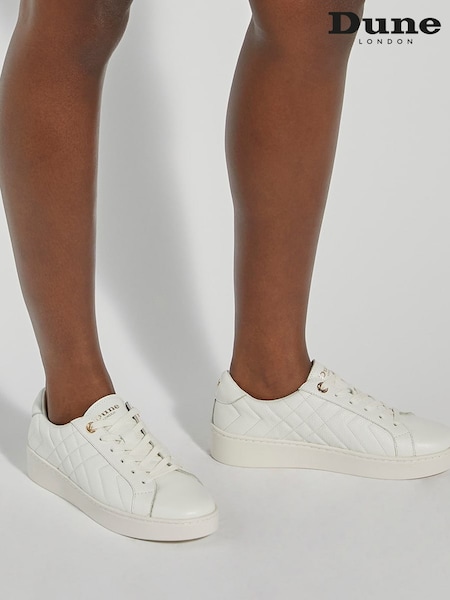 Белый - Dune London Egent Quilted Cupsole Trainers (AC7376) | €105