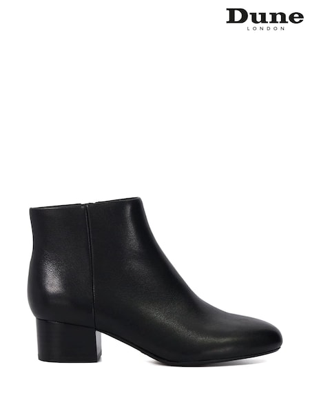 Dune London Black Perrie Low Block Heel Boots (AC7390) | €235