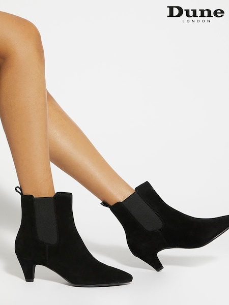 Negru - Cizme Chelsea Dune London Obvious Comfort Kitten (AC7392) | 536 LEI