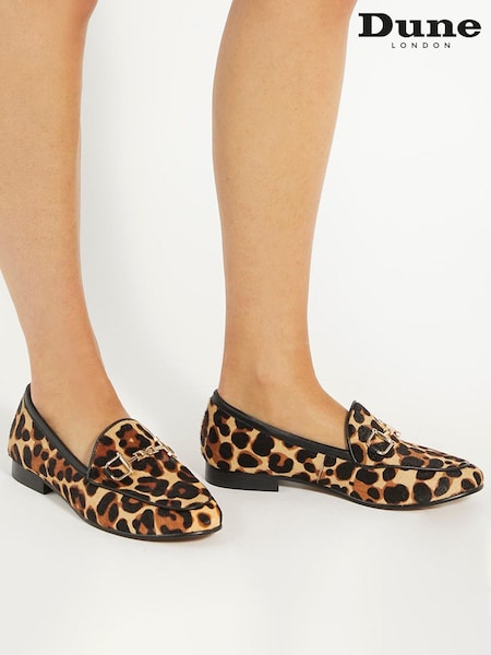Dune London Animal Regular Fit Glair Branded Snaffle Leather Trim Shoes (AC7400) | €56