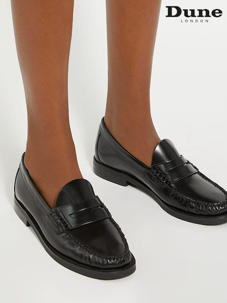 črna - Dune London Ginnie Slim Sole Penny Loafers (AC7407) | € 72